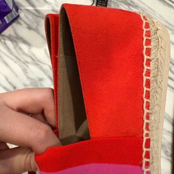 EUC-$500 STELLA MCCARTNEY Logo Bicolor Striped Espadrilles Cap Toe Flats - Picture 8 of 14